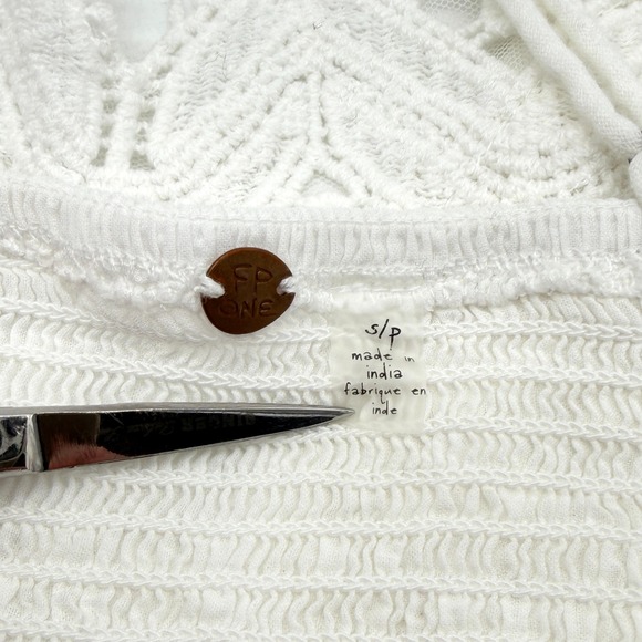 Free People FP One Ilektra Lace Bralette Set of 2 Black White Small Smocked Boho - Picture 11 of 16